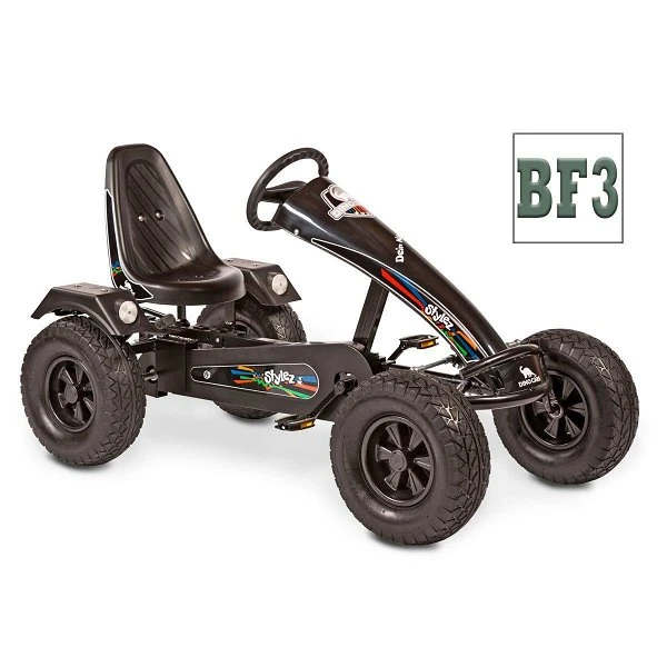 Dino Cars Stylez BF3 GoKart Schwarz Breitreifen Mit Bremsfreilauf & 3-Gang-Schaltung 3 Dino Cars Stylez BF3 GoKart Schwarz Breitreifen Mit Bremsfreilauf & 3-Gang-Schaltung