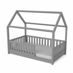 Nature Kid Lilly Hausbett Kiefer Grau Lackiert Liegefläche 90 X 160 Cm 8 Nature Kid Lilly Hausbett Kiefer Grau Lackiert Liegefläche 90 X 160 Cm -Kinder Geschäft salerno 90x160grau 4