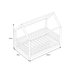 Nature Kid Sara Hüttenbett Weiß Mit Giebel Mit Rundsprossen 9 Nature Kid Sara Hüttenbett Weiß Mit Giebel Mit Rundsprossen -Kinder Geschäft sara skizze