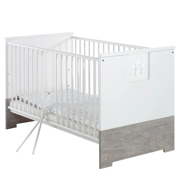 Schardt Eco Star Kombi-Kinderbett 70x140 Cm Driftwood/Weiß 4 Schardt Eco Star Kombi-Kinderbett 70x140 Cm Driftwood/Weiß – Bild 2