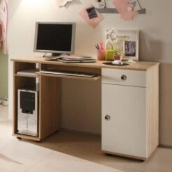 Ticaa Vicky Jugendzimmer 4-teilig Sonoma-Weiß Mit 3-türigem Kleiderschrank 11 Ticaa Vicky Jugendzimmer 4-teilig Sonoma-Weiß Mit 3-türigem Kleiderschrank -Kinder Geschäft schreibtisch sonoma 2