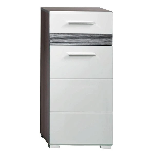 Trendteam Set-One Bad Kommode Weiß / Rauchsilber 3 Trendteam Set-One Bad Kommode Weiß / Rauchsilber