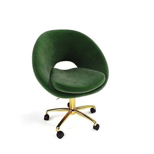 Nature Kid Drehstuhl Siena Samtbezug Waldgrün Gestell Gold 3 Nature Kid Drehstuhl Siena Samtbezug Waldgrün Gestell Gold