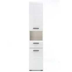 Trendteam Skin Hochschrank Offenes Fach Weiß Hochglanz