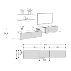 Hülsta Tetrim Wohnwand 6 - Lack-Ausführung Lowboards & Wandsteckborde 10 Hülsta Tetrim Wohnwand 6 - Lack-Ausführung Lowboards & Wandsteckborde -Kinder Geschäft tetrim 6 strich