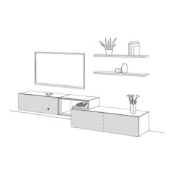 Hülsta Tetrim Wohnwand 6 - Lack-Ausführung Lowboards & Wandsteckborde 11 Hülsta Tetrim Wohnwand 6 - Lack-Ausführung Lowboards & Wandsteckborde -Kinder Geschäft tetrim 6 strich sp