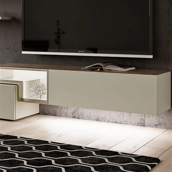 Hülsta Tetrim Wohnwand 1 - Lack-Ausführung Vitrine, Sideboard & Wandbord 6 Hülsta Tetrim Wohnwand 1 - Lack-Ausführung Vitrine, Sideboard & Wandbord – Bild 4