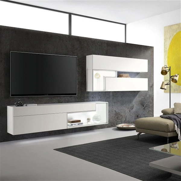 Hülsta Tetrim Wohnwand 2 - Lack-Ausführung Lowboard & Hängeelement 6 Hülsta Tetrim Wohnwand 2 - Lack-Ausführung Lowboard & Hängeelement – Bild 4