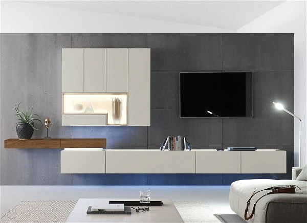 Hülsta Tetrim Wohnwand 4 - Lack-Ausführung Lowboard & Hängeelement 7 Hülsta Tetrim Wohnwand 4 - Lack-Ausführung Lowboard & Hängeelement – Bild 5