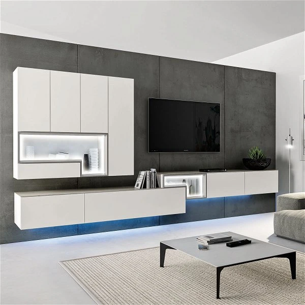 Hülsta Tetrim Wohnwand 5 - Lack-Ausführung Lowboards & Hängeelement 6 Hülsta Tetrim Wohnwand 5 - Lack-Ausführung Lowboards & Hängeelement – Bild 4