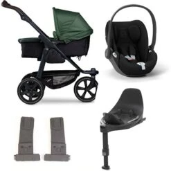 Tfk Mono 2 Kinderwagen Bundle Olive Luftkammer CYBEX Cloud T I-Size + Base + Adapter