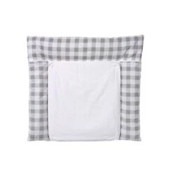 Schardt Wickelauflage Vichy Grey 80x75 Cm Inkl. Abnehmbarem Frotteebezug