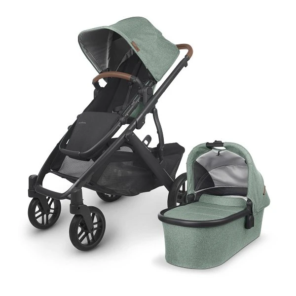 UPPAbaby Vista V2 Kinderwagen Gwen Green Mélange | Mit Babywanne 7 UPPAbaby Vista V2 Kinderwagen Gwen Green Mélange | Mit Babywanne – Bild 5