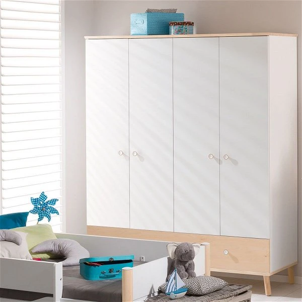 Paidi Ylvie Kleiderschrank 4 Türen 1 Schubkasten Schubkasten Natur - Aktionspreis 3 Paidi Ylvie Kleiderschrank 4 Türen 1 Schubkasten Schubkasten Natur - Aktionspreis