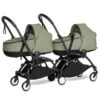 BABYZEN™ YOYO² Zwillingskinderwagen Olive Gestell Black -Kinder Geschäft yoyo connect yoyo 2 3 4 twin bassinet black frame olive web