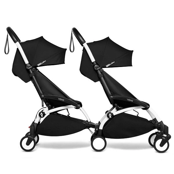 BABYZEN™ YOYO² Doppelbuggy Black Gestell White 4 BABYZEN™ YOYO² Doppelbuggy Black Gestell White – Bild 2