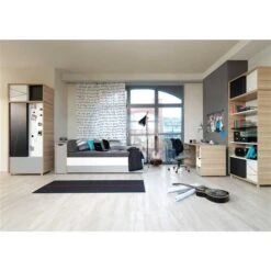 VOX Evolve Jugendzimmer 2türig Oak/white Black/grey